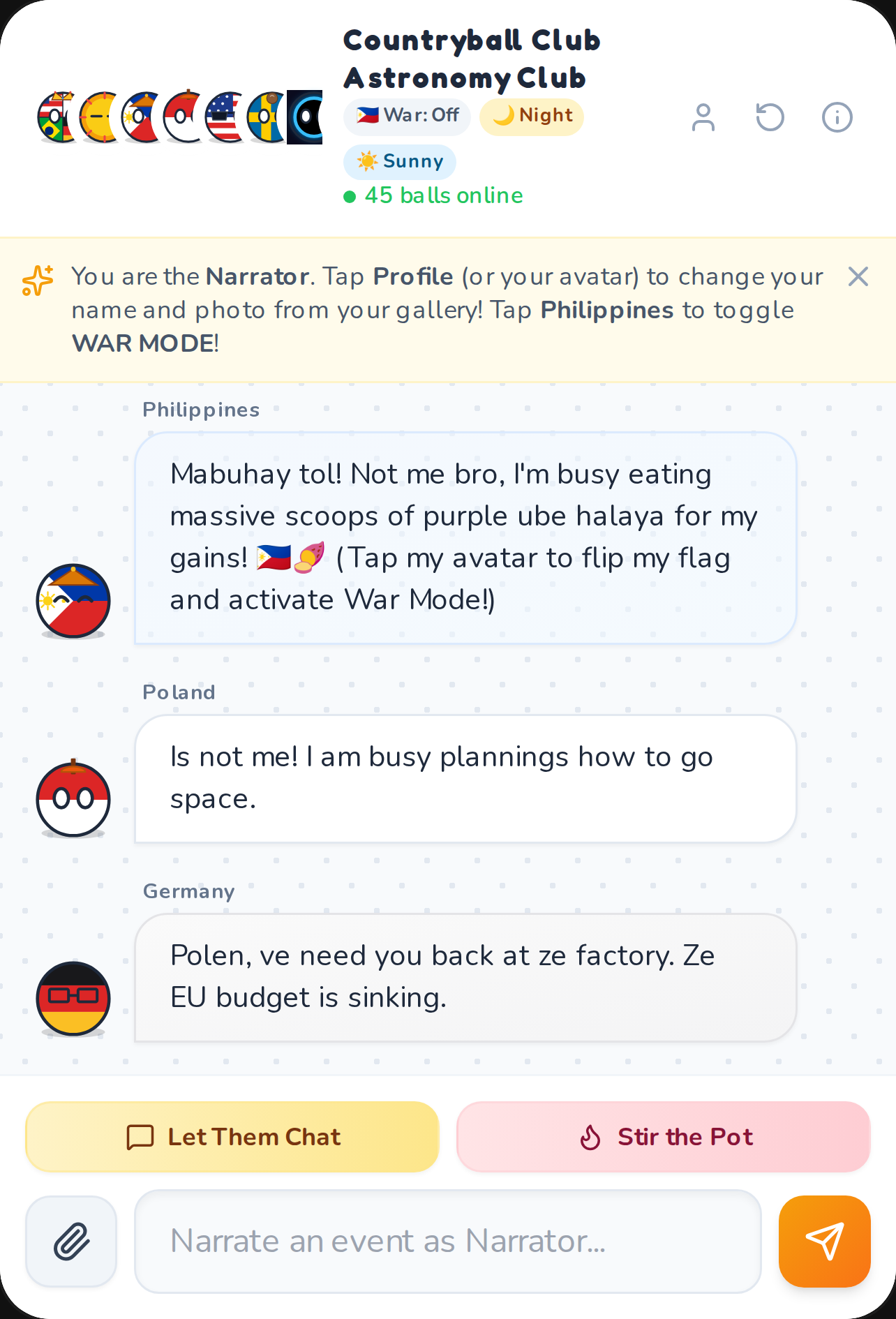 Countryball Narrator Chat cover