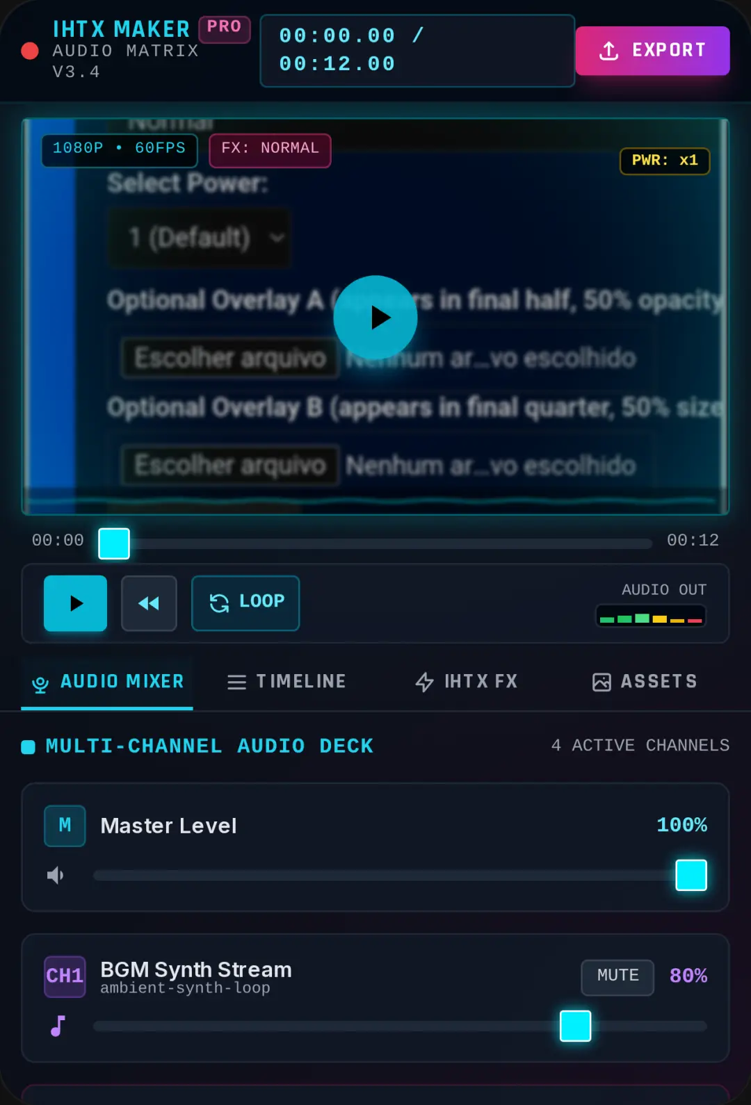 IHTX Studio - Video and Audio Mixing Editor cover
