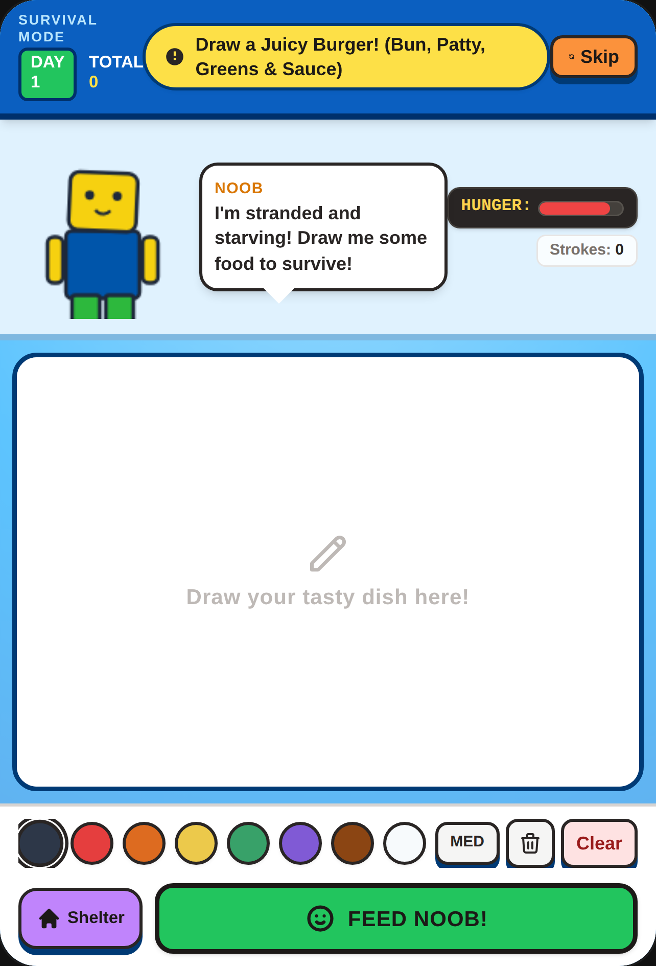 Noob doodle survival cover