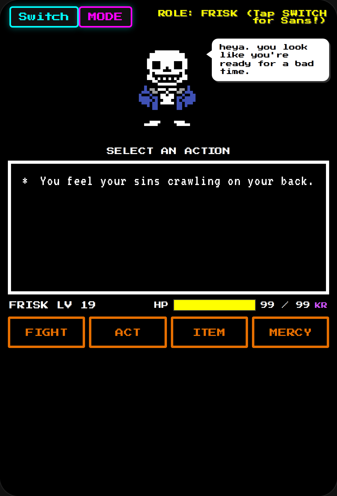 Undertale - Sans vs Frisk cover