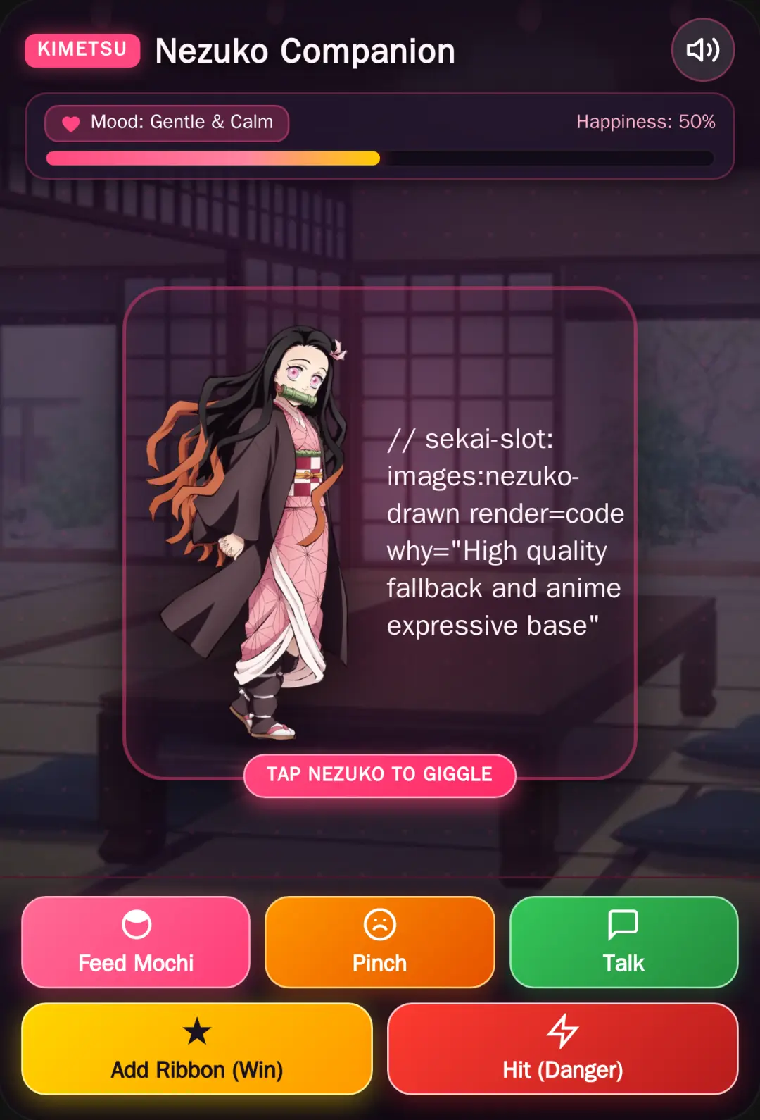 Interact with Nezuko cover