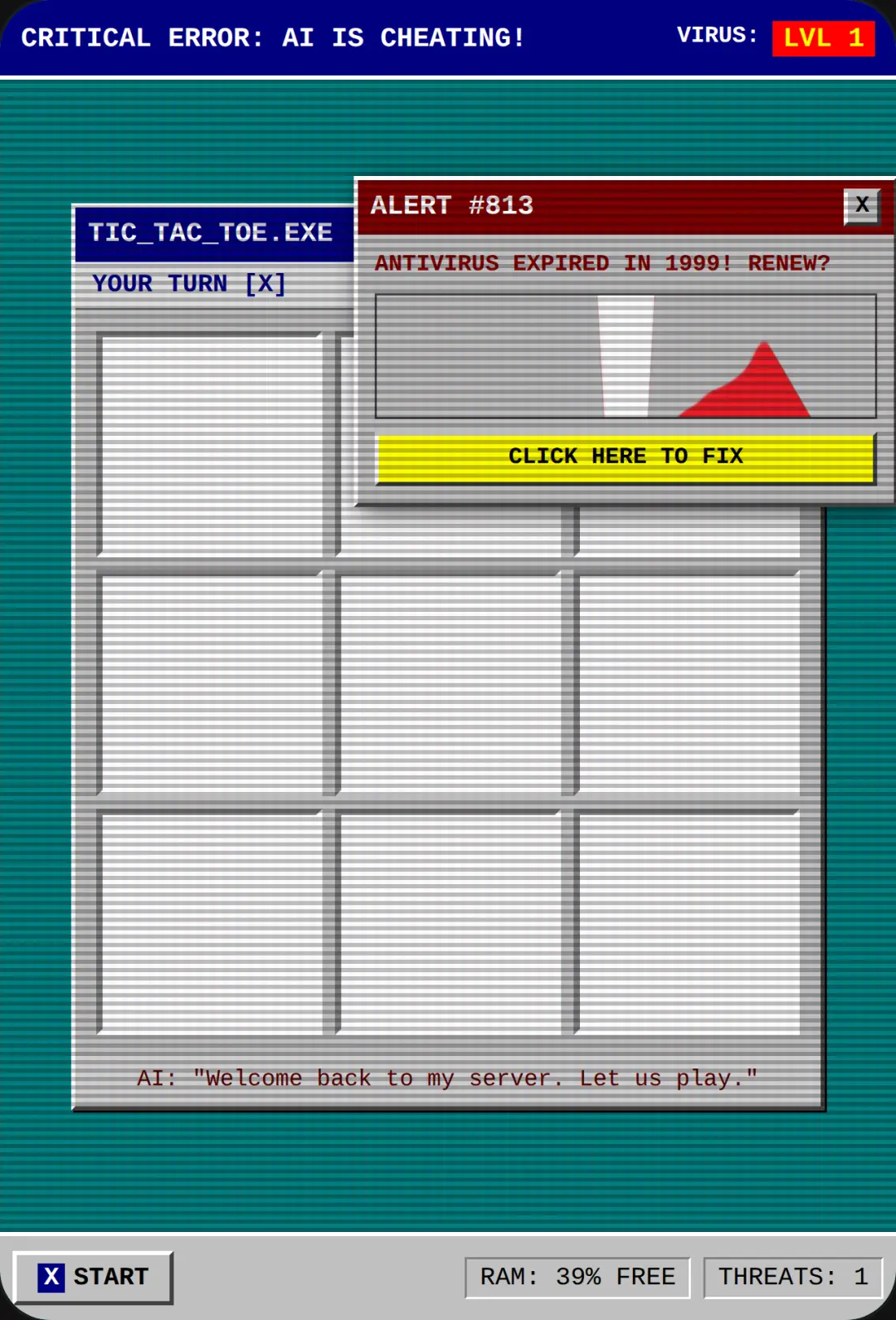 Totally normal tic tax toe cover