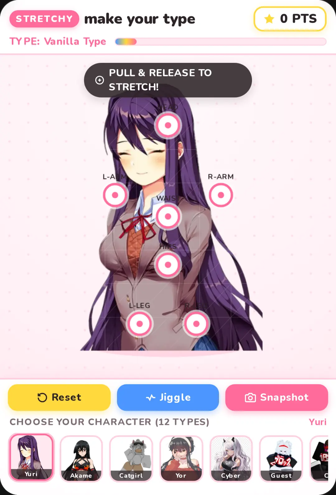 make your type - Character Stretching Game #Romantic