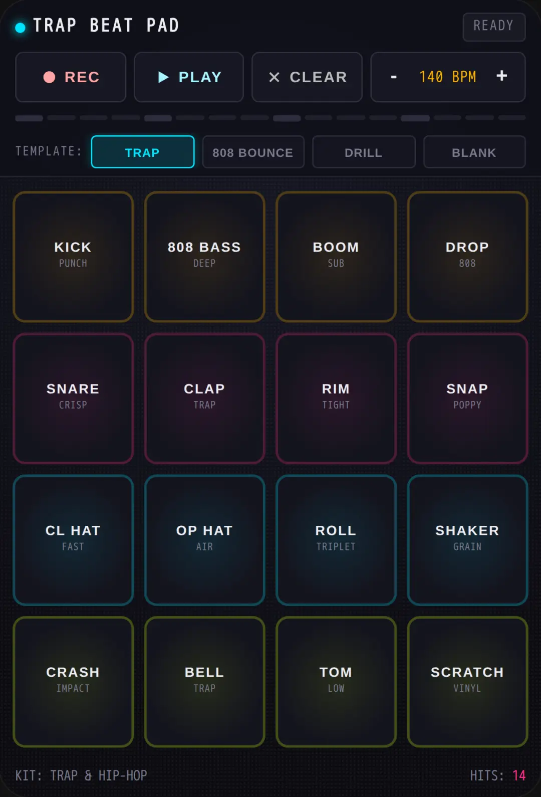 Trap Beat Pad cover