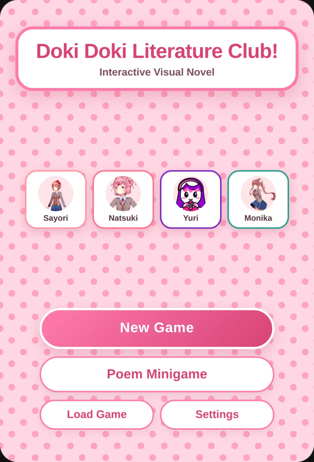 Doki Doki Literature Club cover