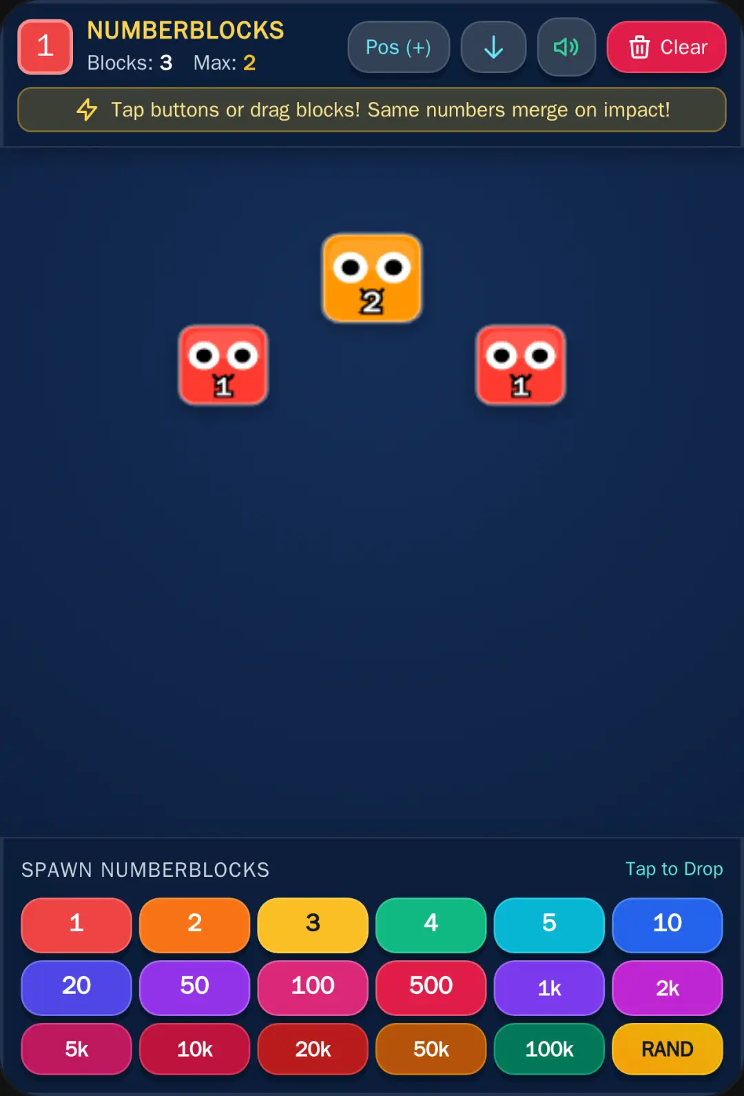 Numberblocks Physics Sandbox: Merge numbers and form any number. cover