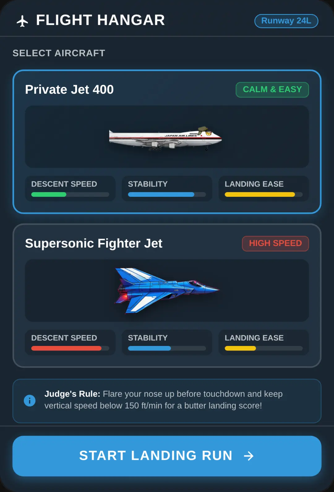 Runway Touchdown: Judge's Rating cover