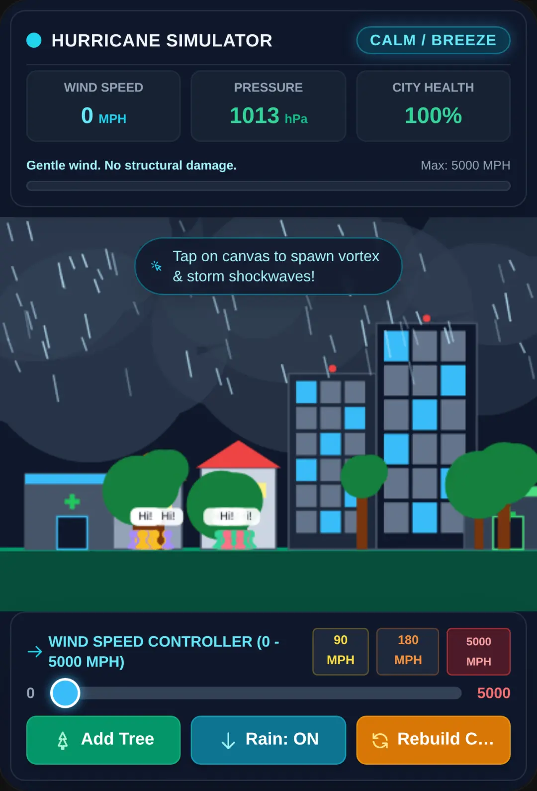 Hurricane Wind Simulator 5000 MPH
