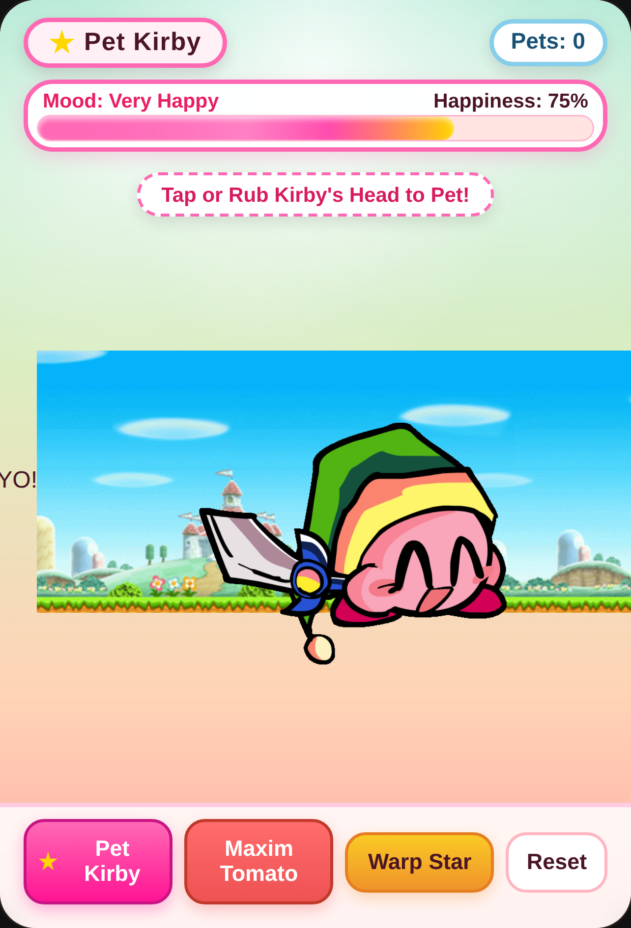 Pet Kirby in Dream Land cover