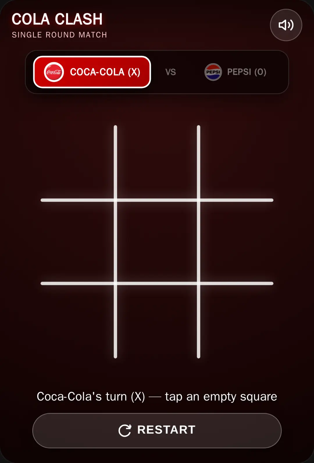 Cola Clash Tic-Tac-Toe cover