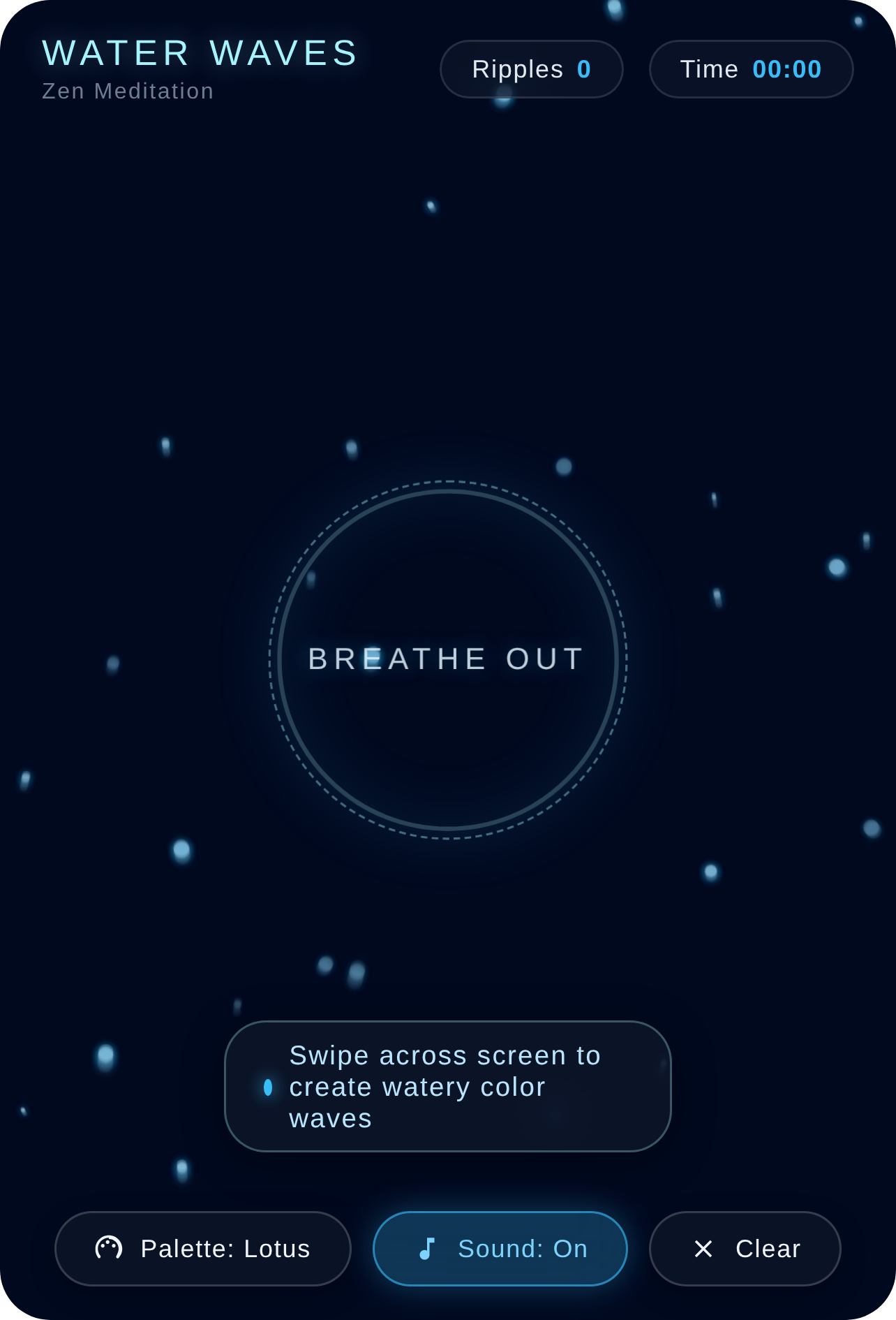 Watery Color Waves - Zen Meditation Tool cover