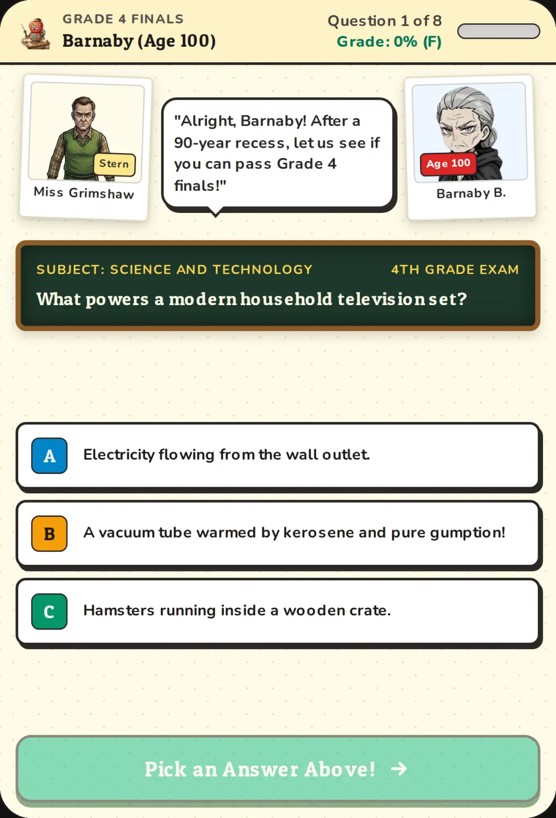 Arosh the dumb kid in our class test Grade 4 Finals cover