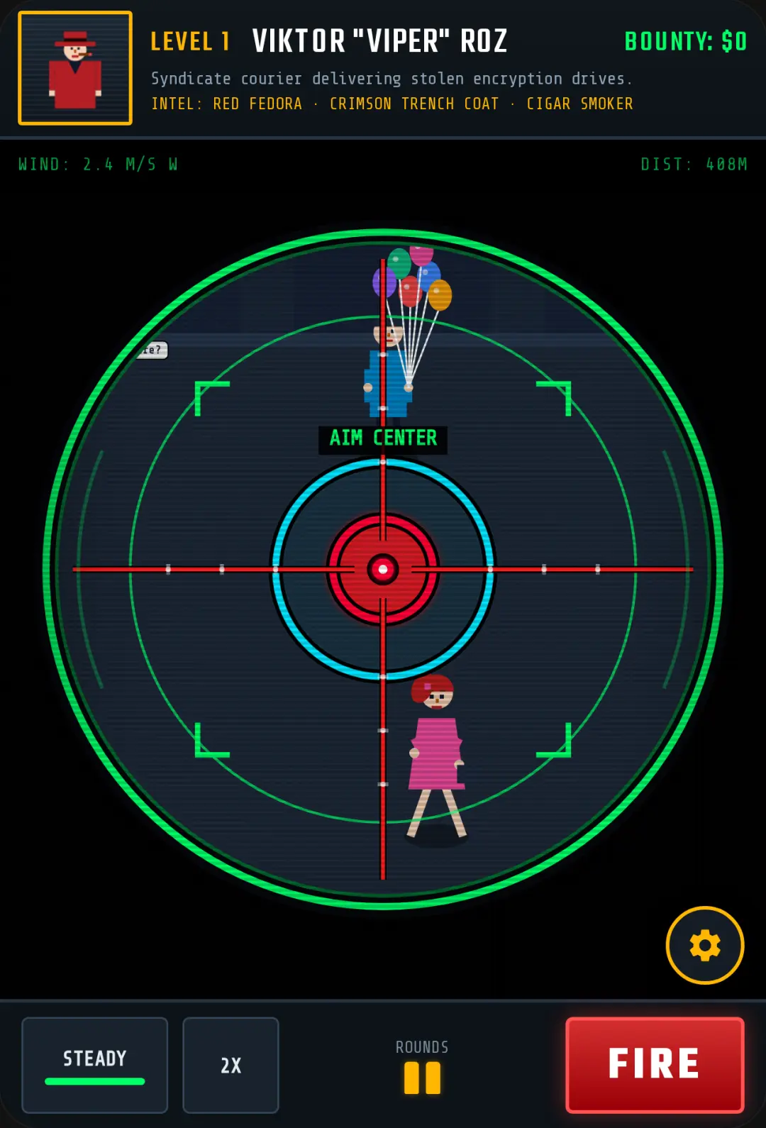 Sniper! Shoot the target! don't shoot the civilians