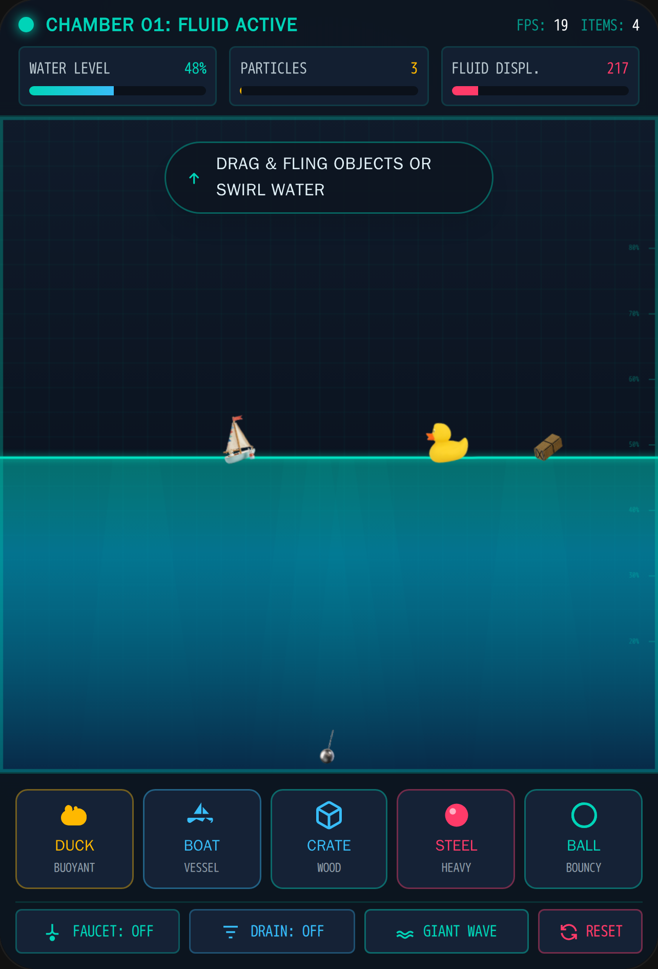 Hydrodynamic Lab: Fluid and Physics Chamber cover
