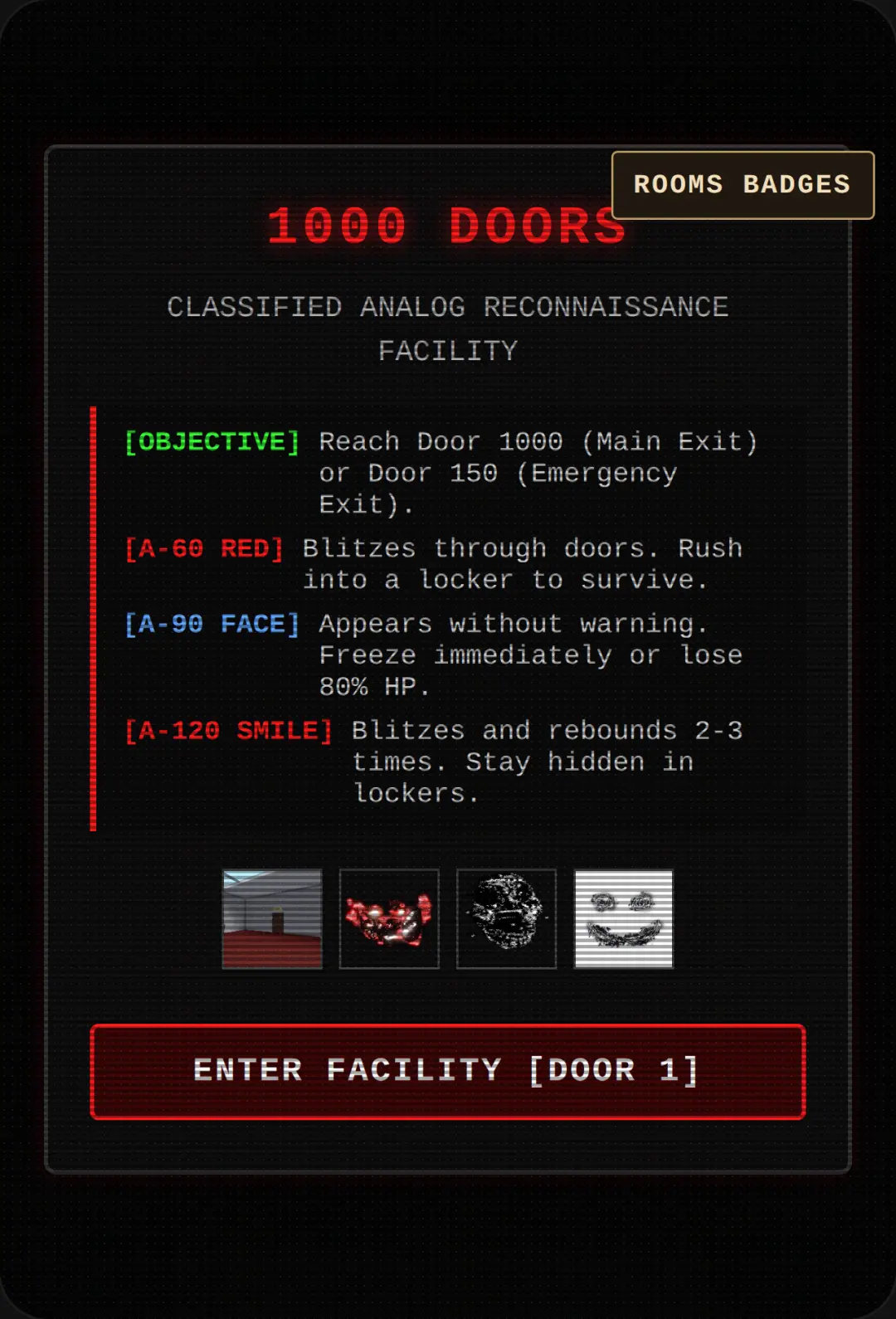 1000 Doors - ROOMS - DOORS (sorry if badges reset) cover