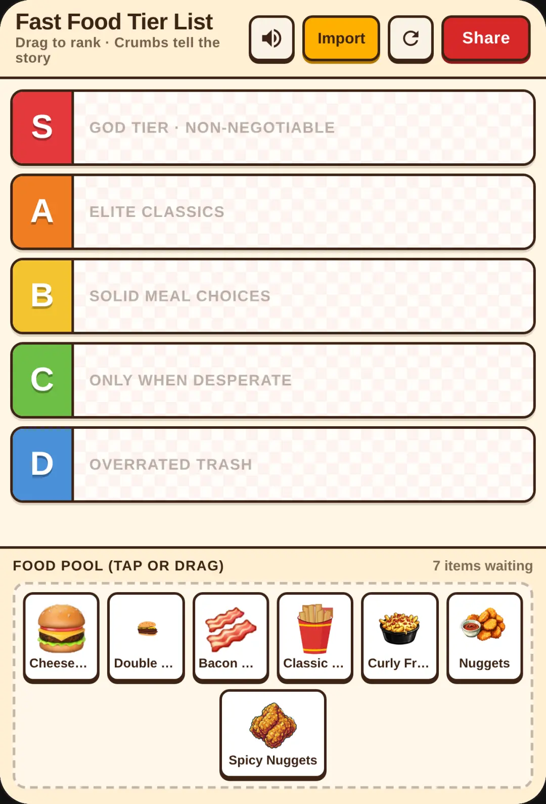 Fast Food Tier List cover
