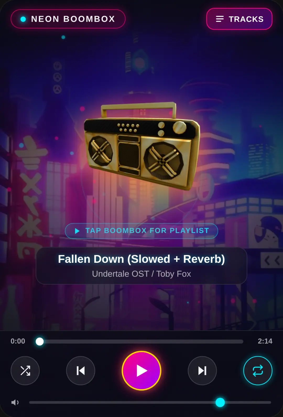 Neon Boombox - Music Hub cover
