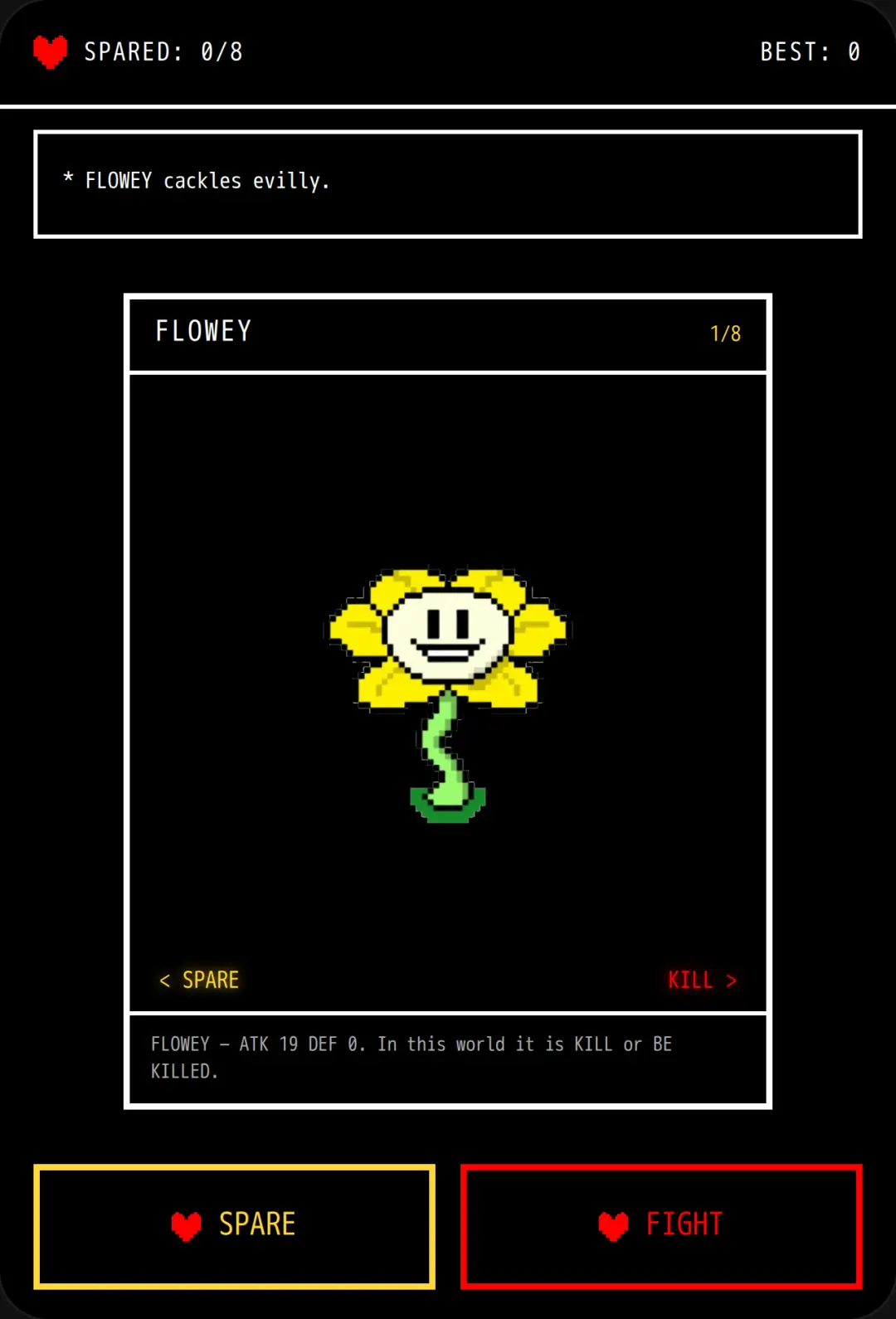 UNDERTALE: SPARE OR KILL cover