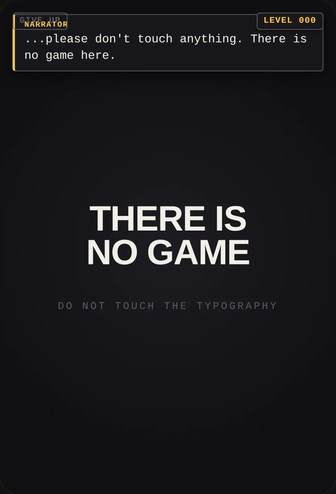 THERE IS NO GAME cover