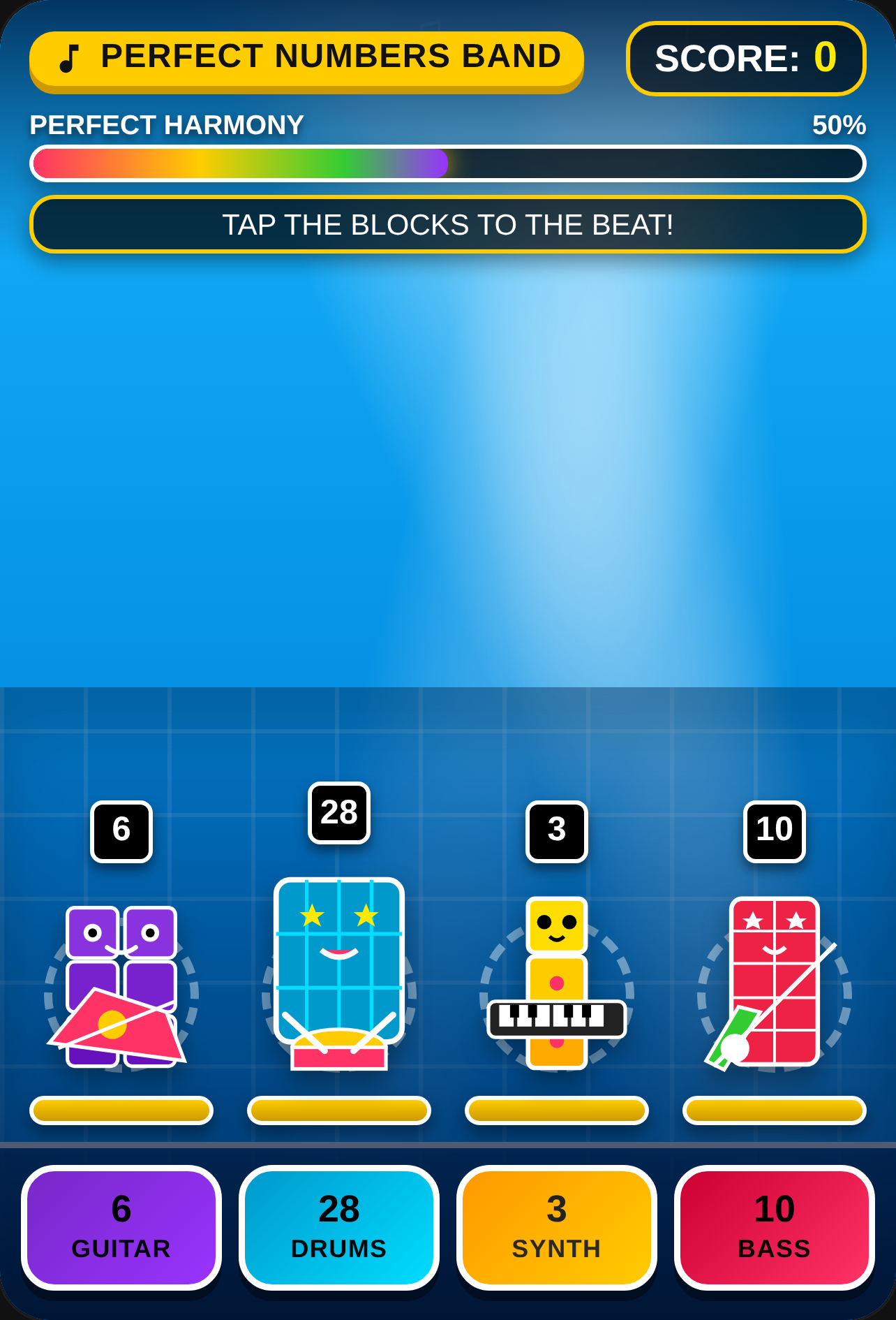 Perfect Numbers Band - Numberblocks Music cover