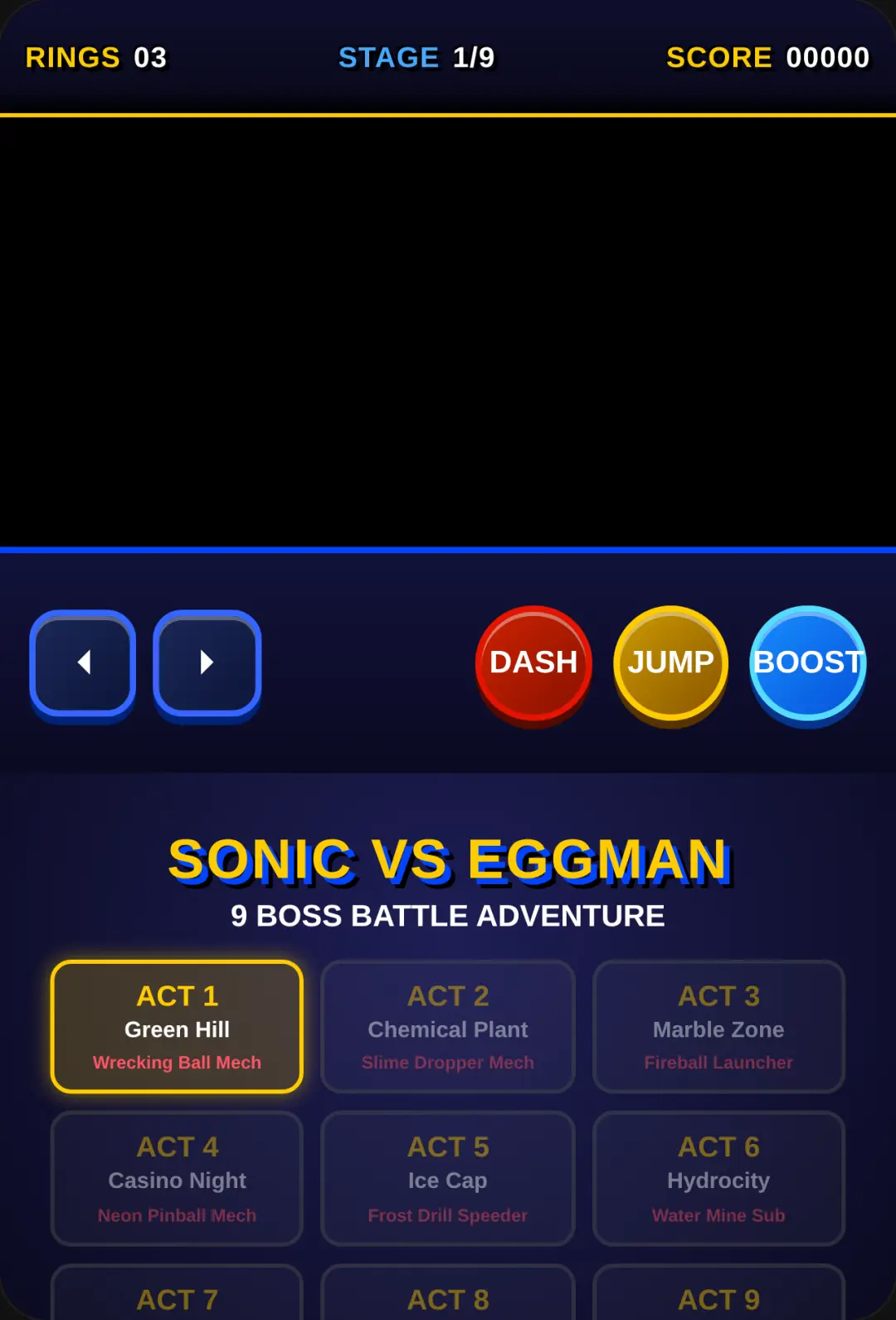 Sonic vs Dr. Eggman - 9 Level Showdown cover