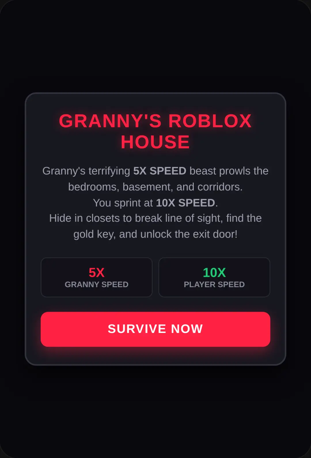 Granny's Roblox House: Escape the Beast cover