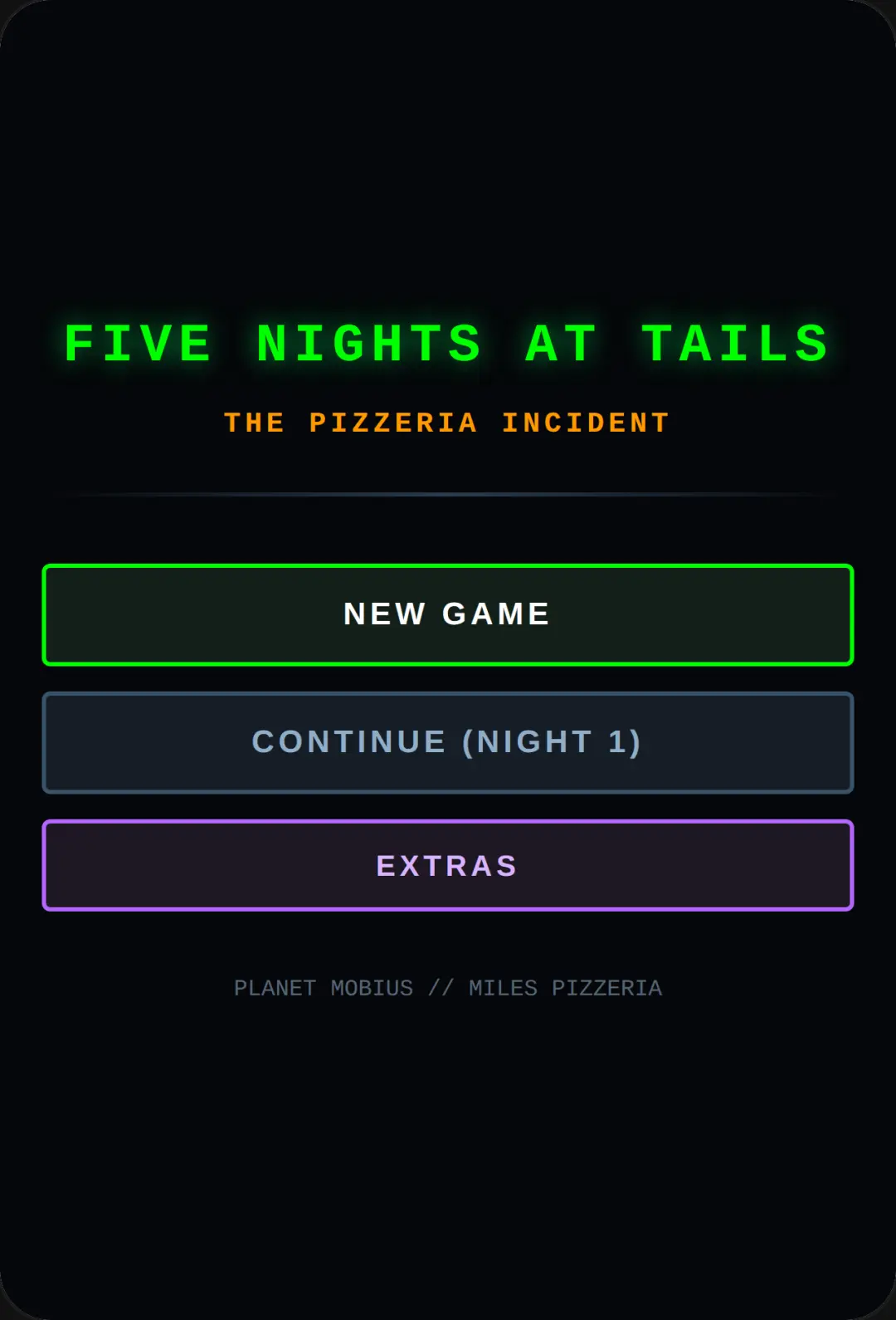 Five Nights at Tails: The Pizzeria Incident cover