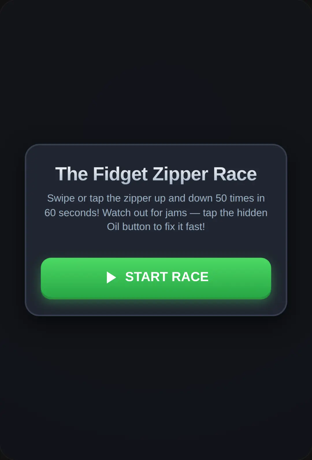 The Fidget Zipper Race cover