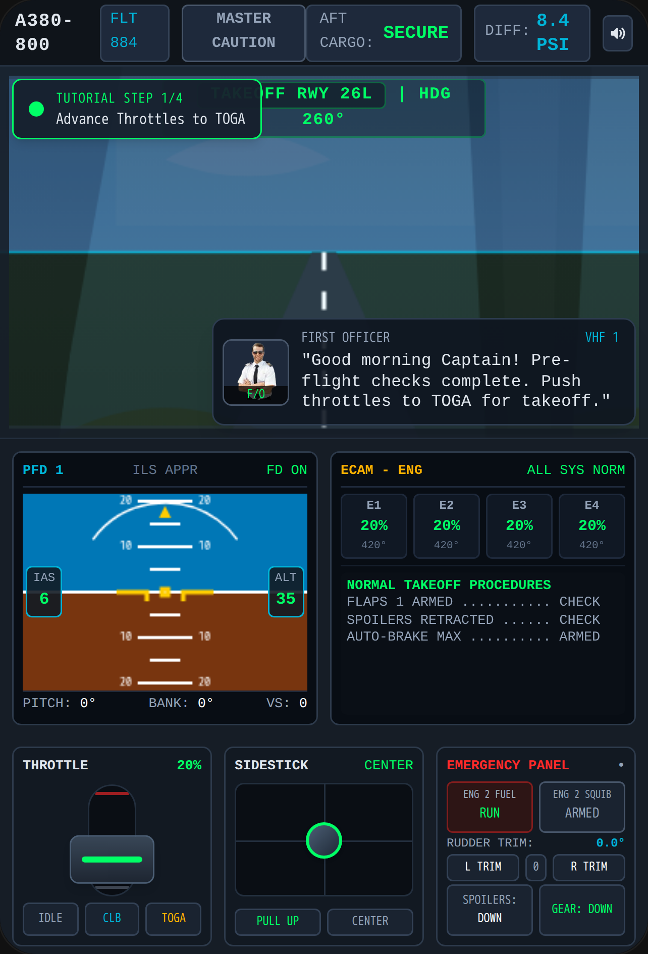 A380 Flight Deck Crisis Simulator cover