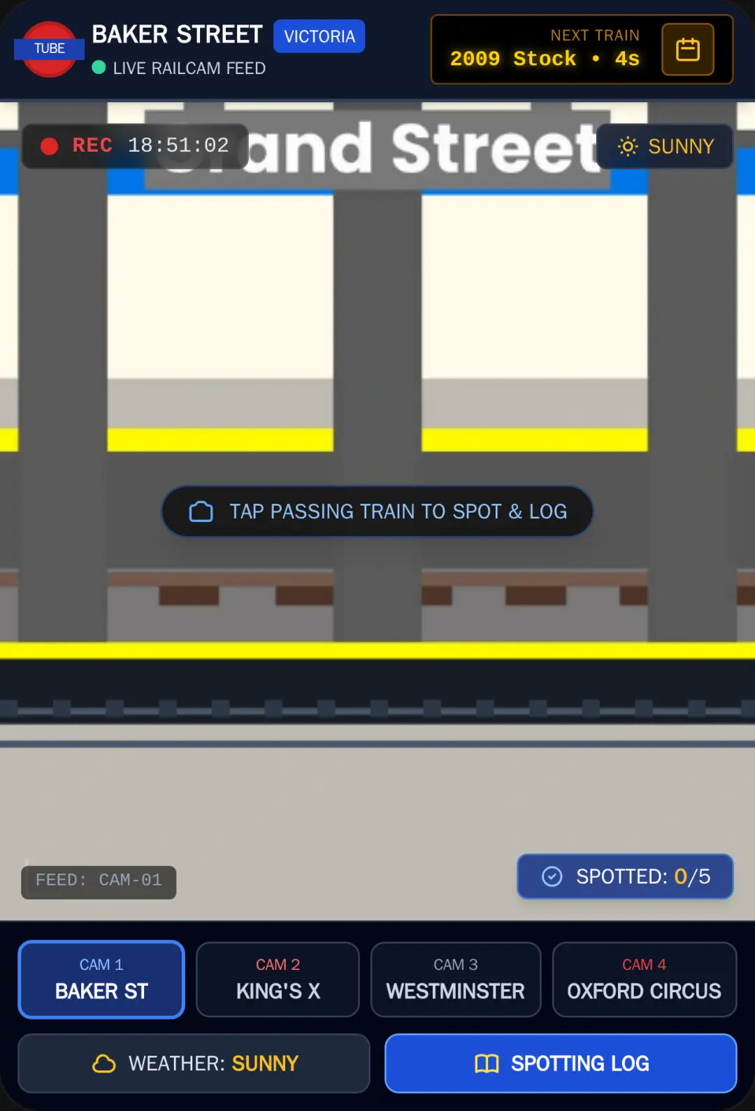 London Underground Railcam & Trainspotting cover