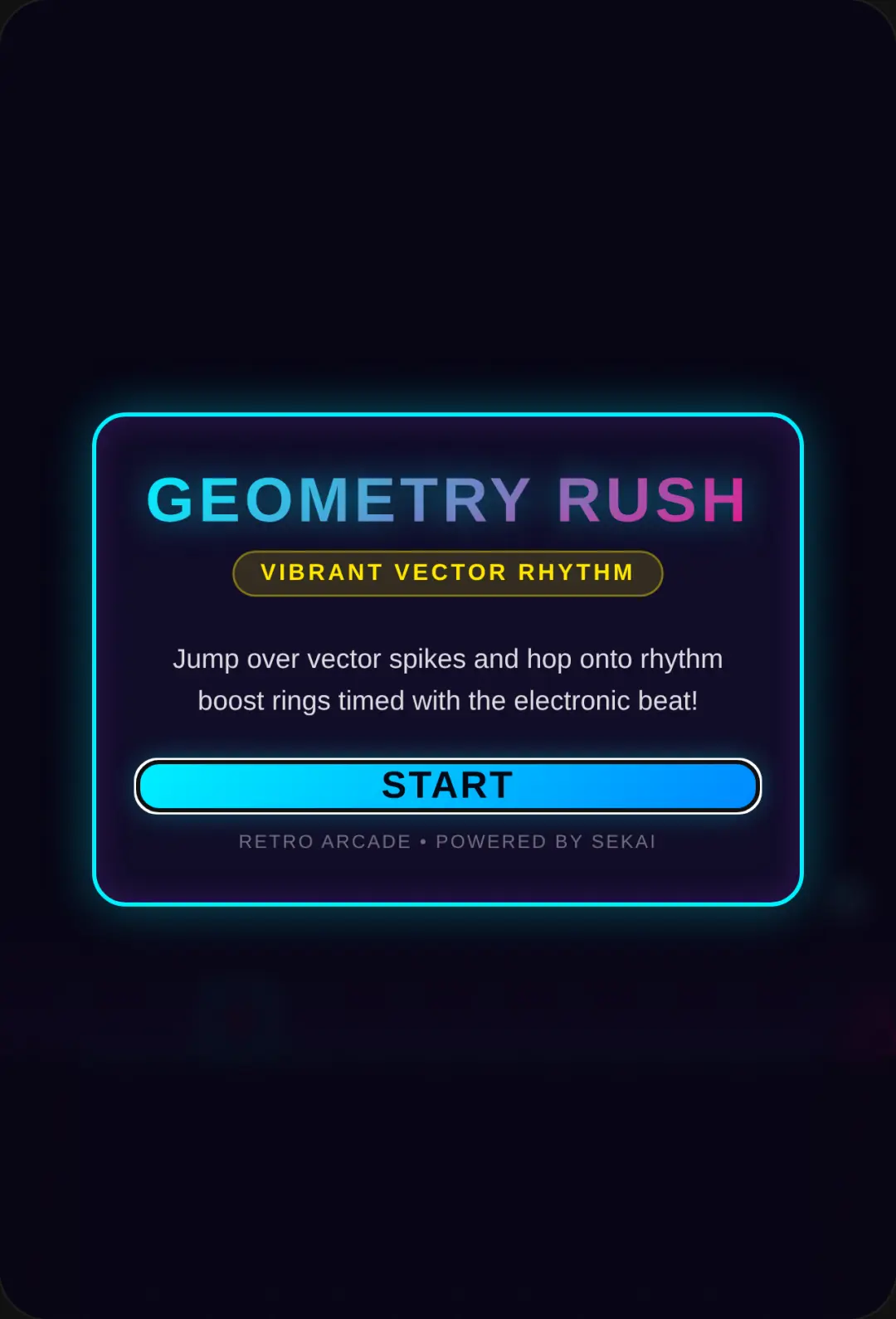 Geometry Rush - Vector Rhythm Platformer cover