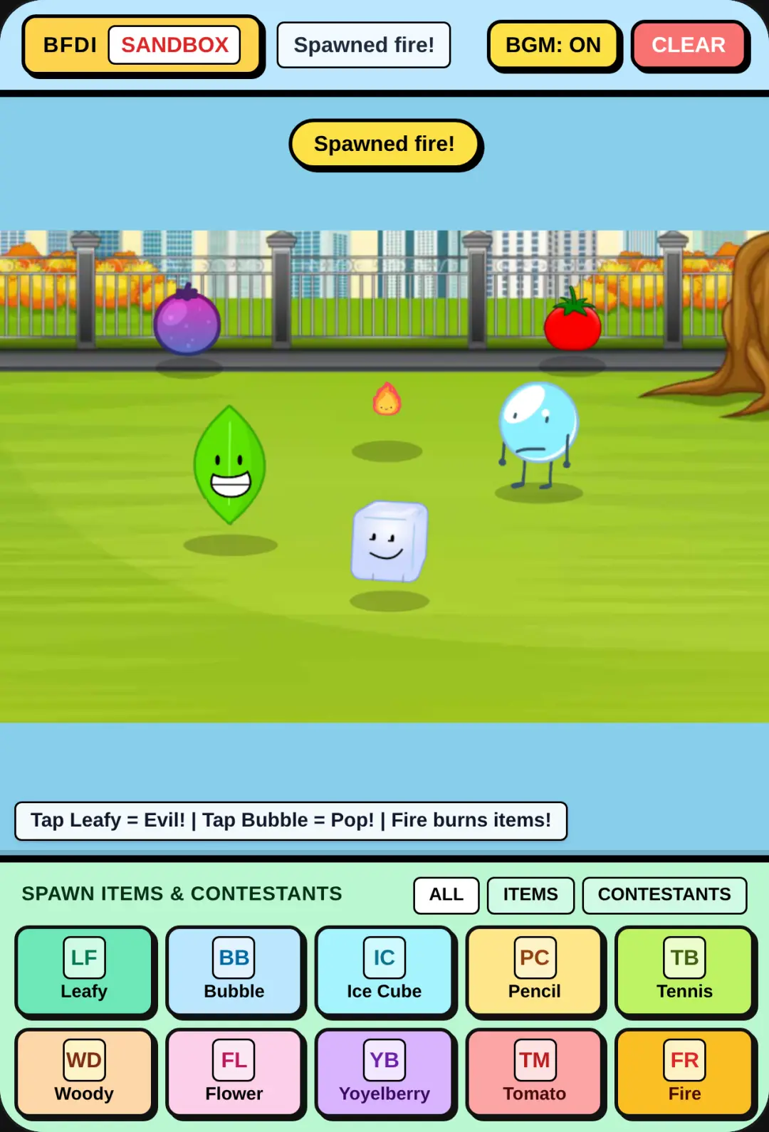 BFDI Playground cover