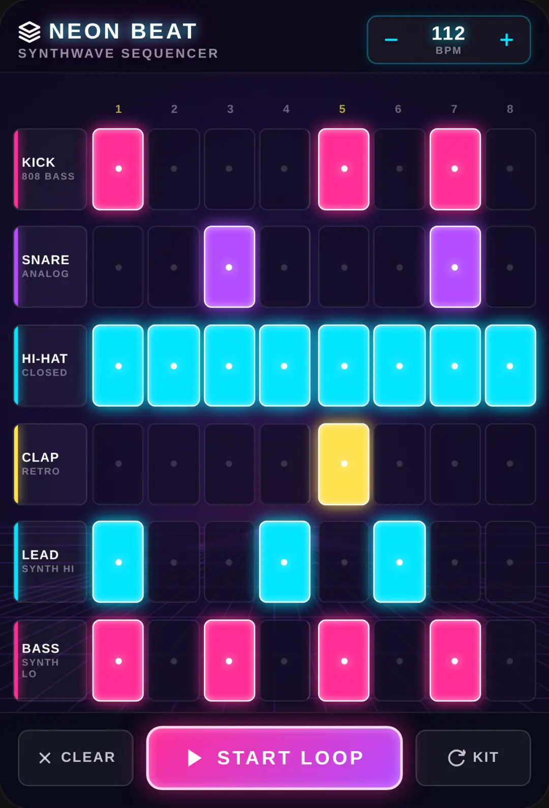 NEON BEAT // 80s Synthwave Beat Pad cover