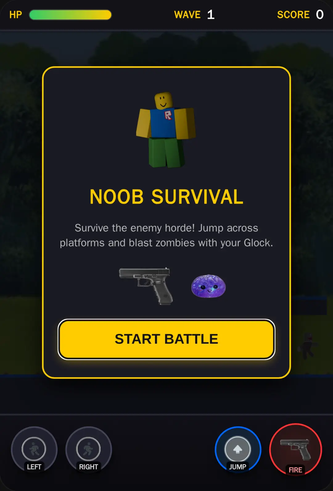 Roblox Noob Survival: Glock Action cover
