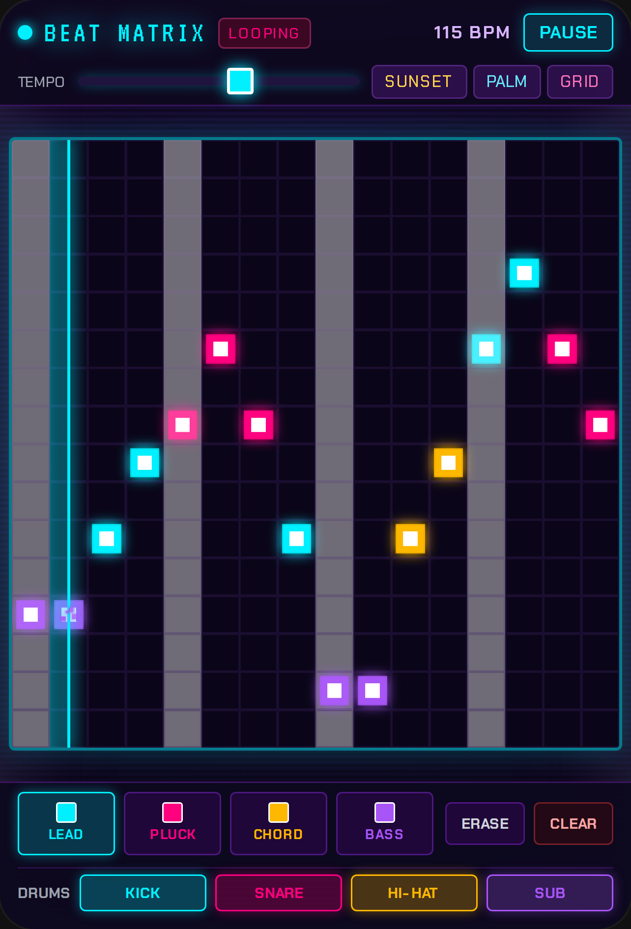 Pixel Synthwave Matrix cover