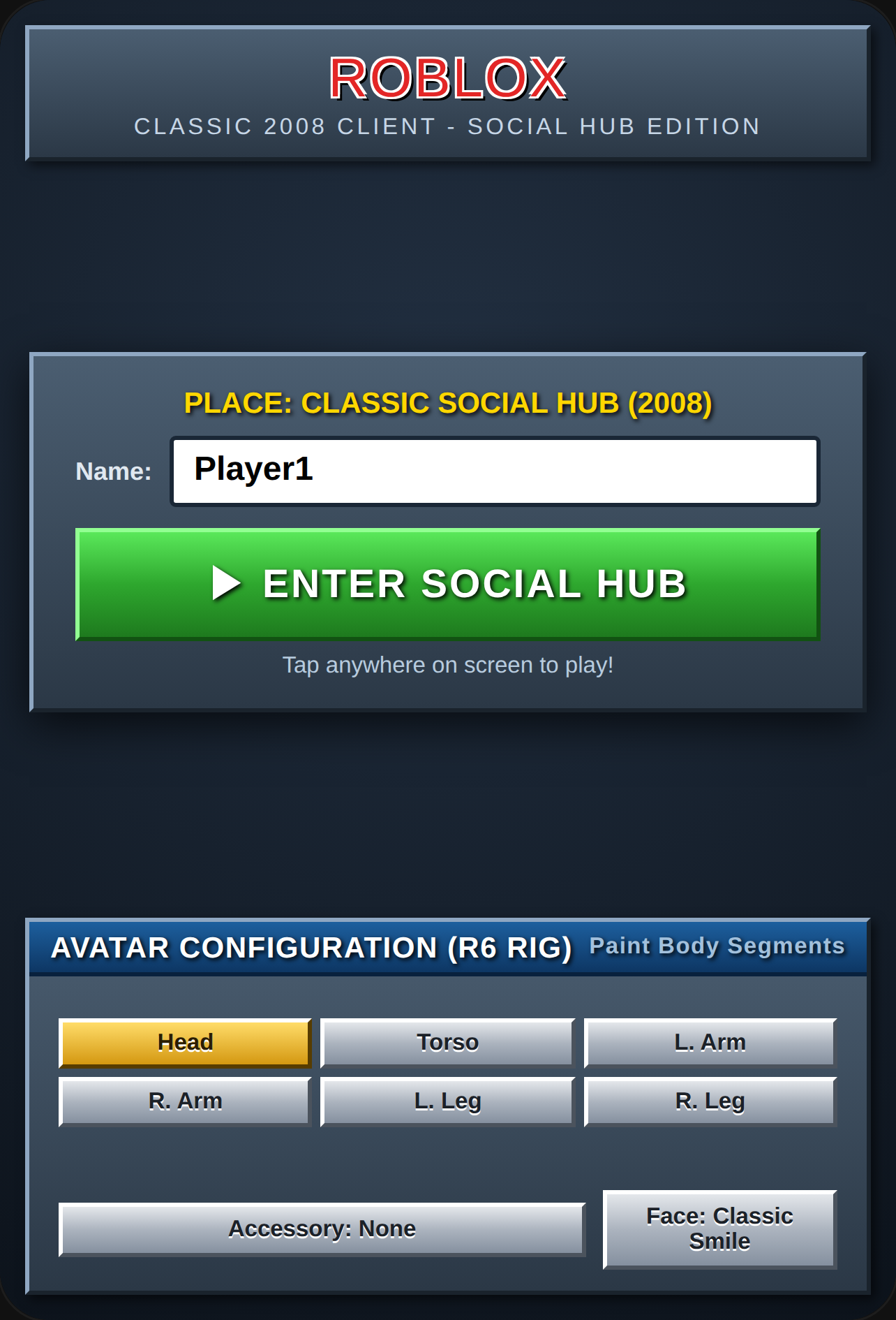 Retro Roblox 2008 - Social Hub cover