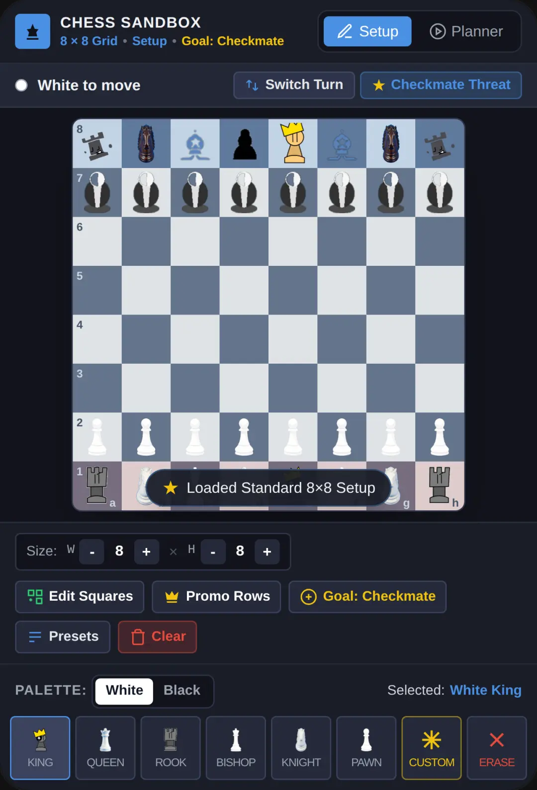 Custom Chess Sandbox & Checkmate Planner cover