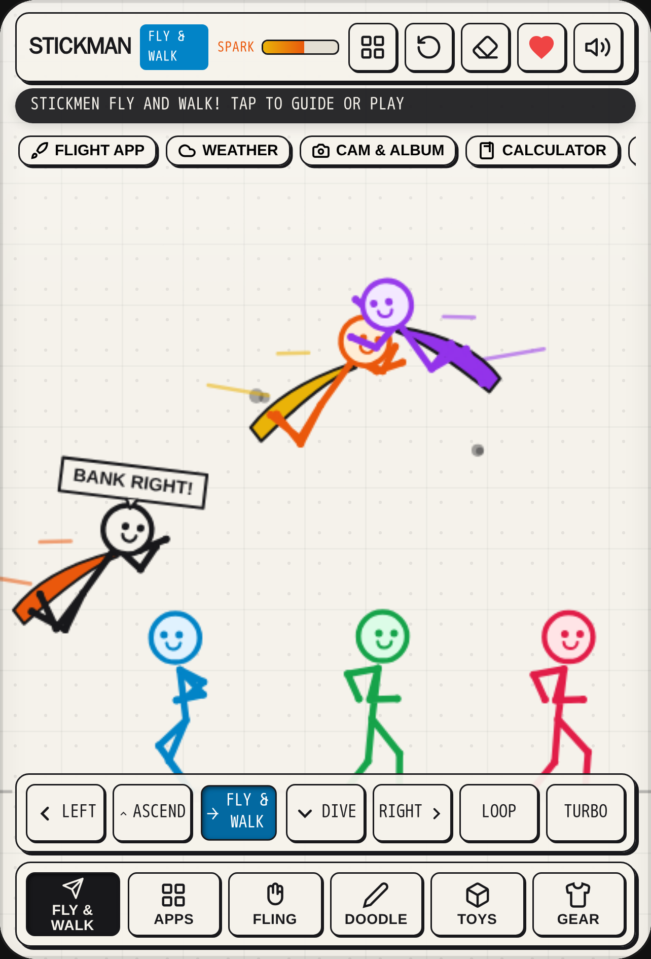 Stickman Flying & Apps Sandbox cover