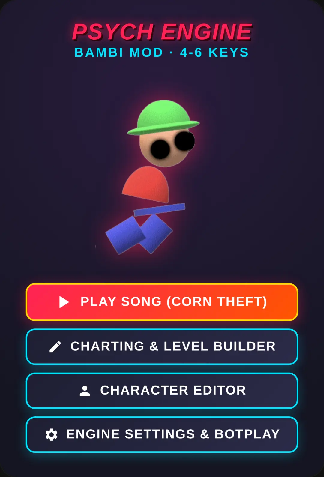 Psych Engine Bambi Edition if you have Problem like how to play normal? First click settings click Difficulty and done cover