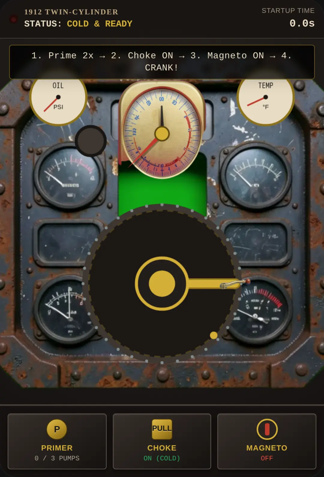 Hand Crank Engine Starter cover