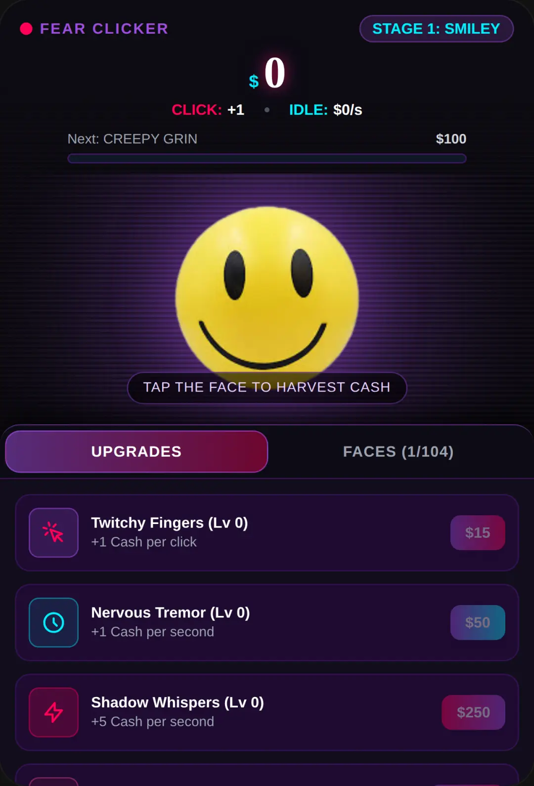 Face Clicker: 104 Stages! cover