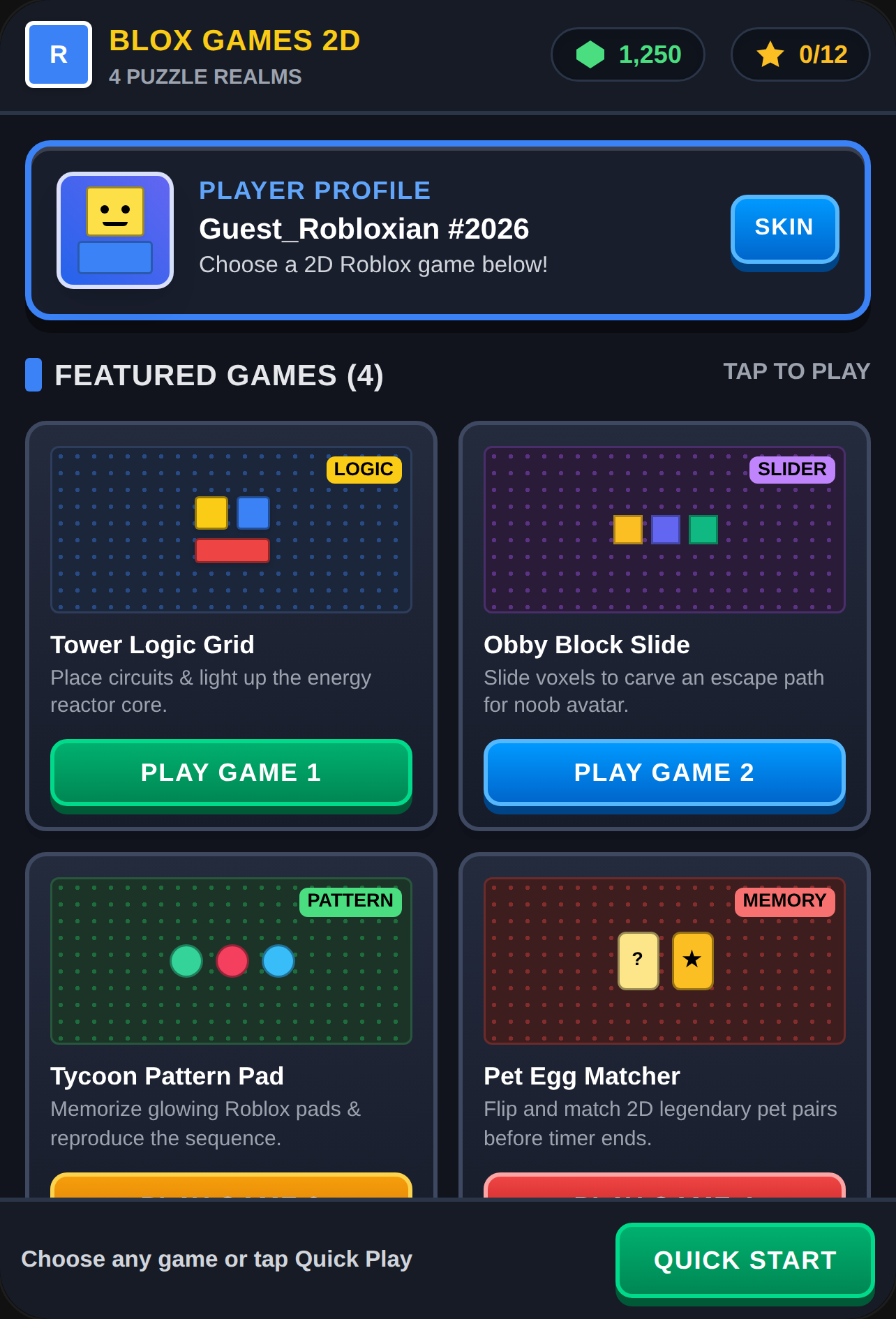BloxVerse: 4-in-1 Puzzle Games cover