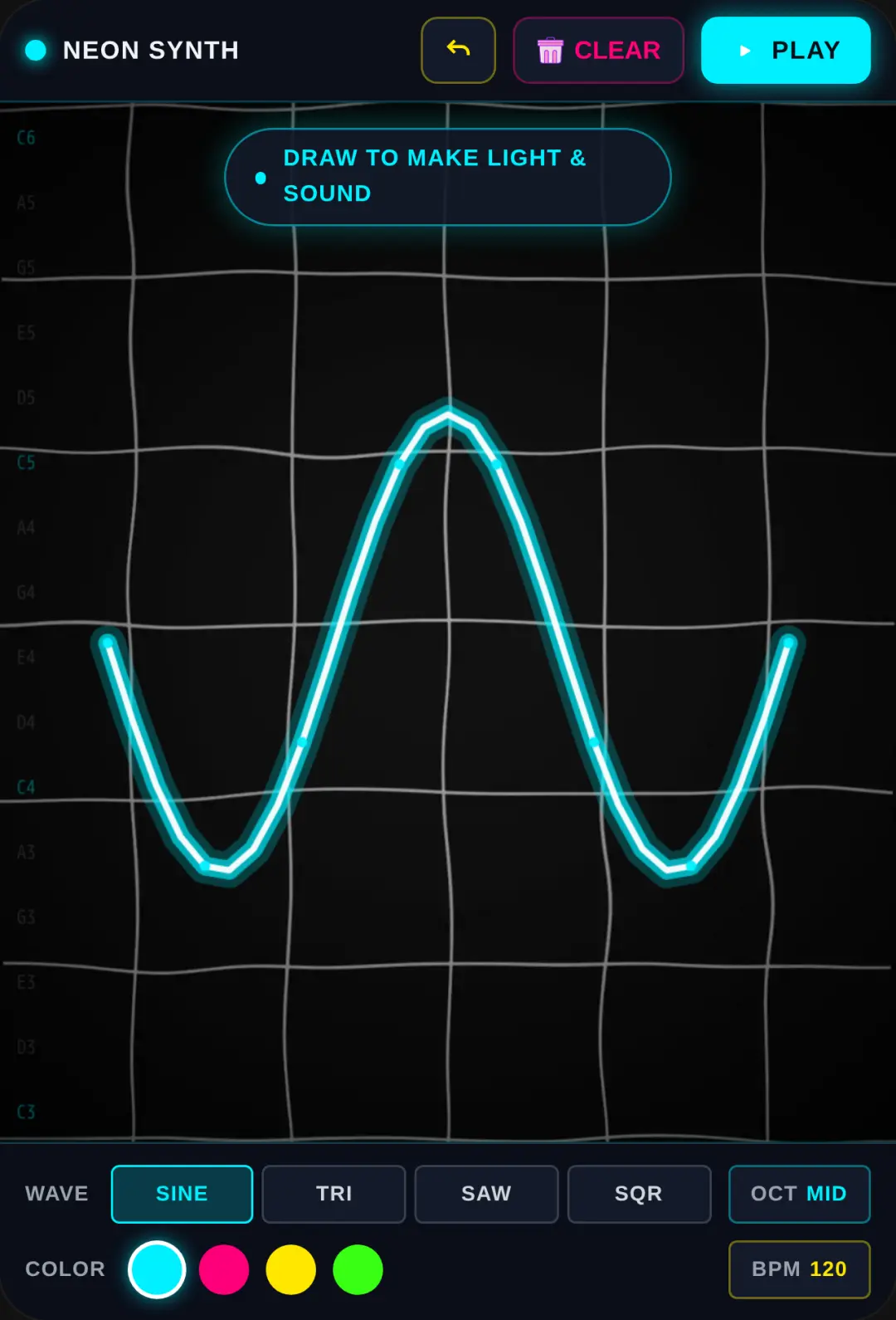 Neon Synth Canvas cover