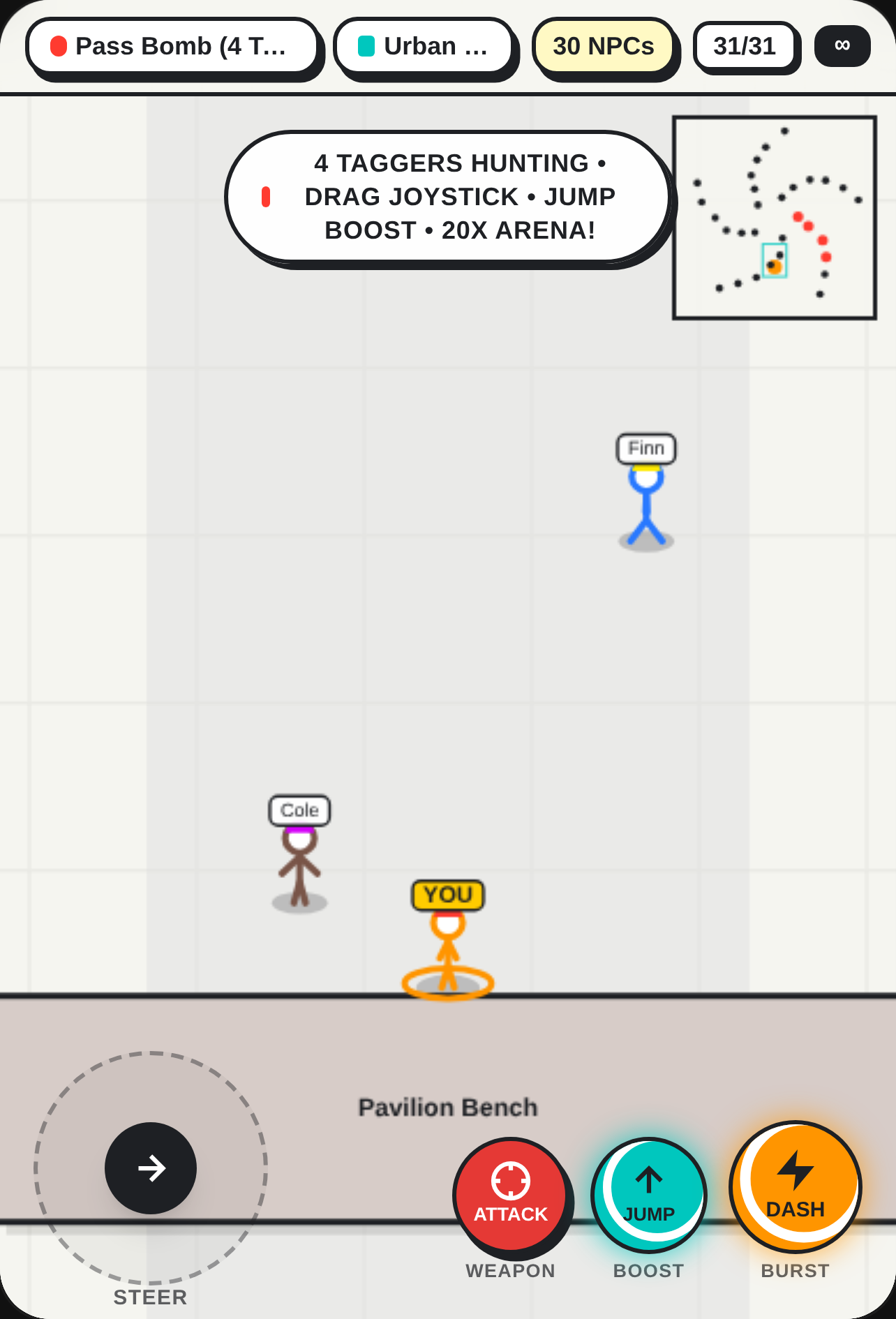 Stickman Tag Arena - 30 Runners cover