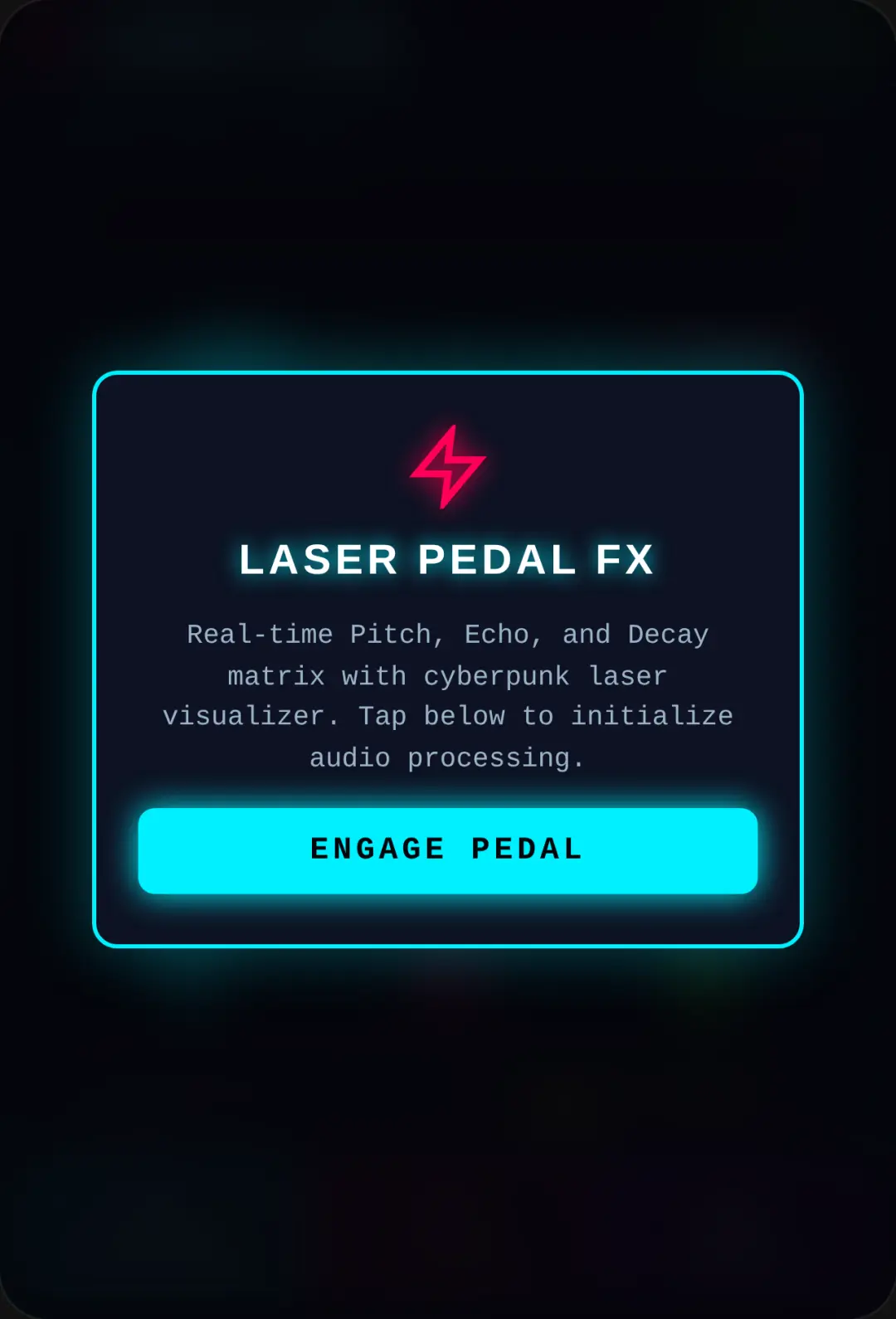 Laser Effect Pedal cover