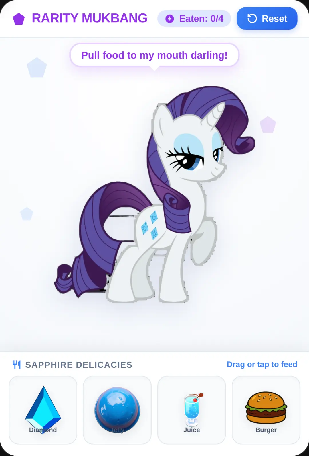 Rarity Sapphire Mukbang cover