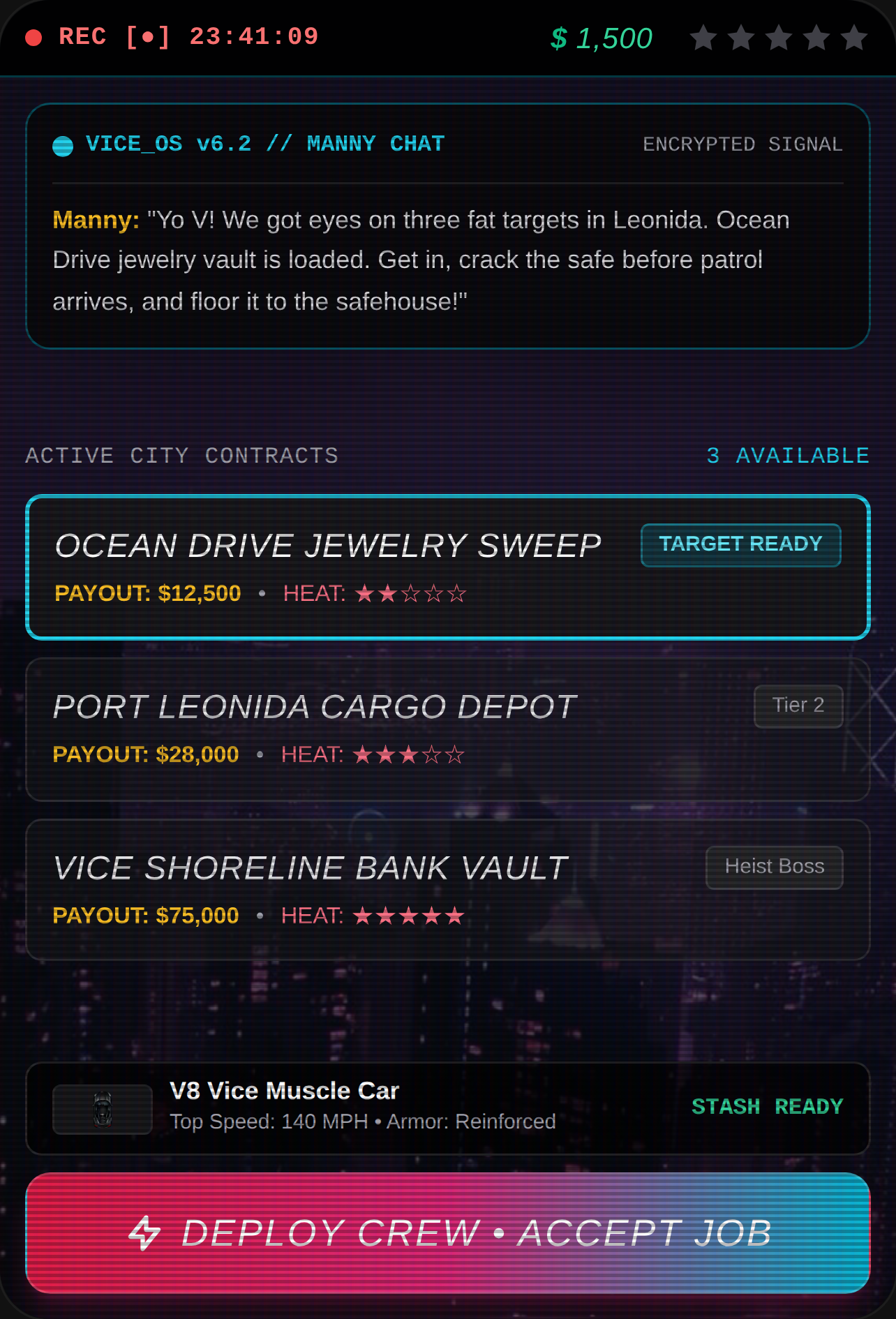 LEONIDA HEIST: VICE PURSUIT cover