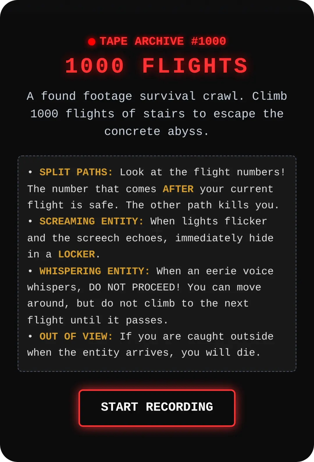 1000 FLIGHTS // FOUND FOOTAGE cover