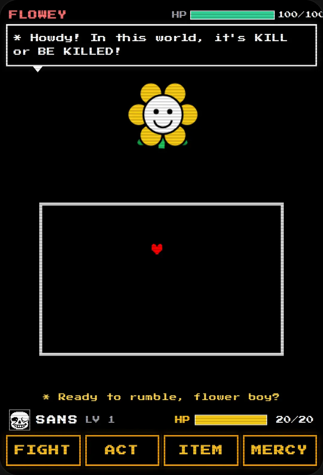 SANS VS FLOWEY: BAD TIME cover