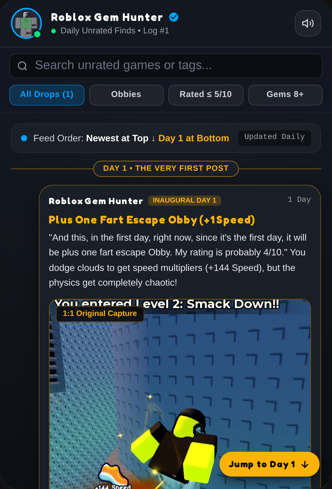 Daily Unrated Roblox Gem Hunter cover